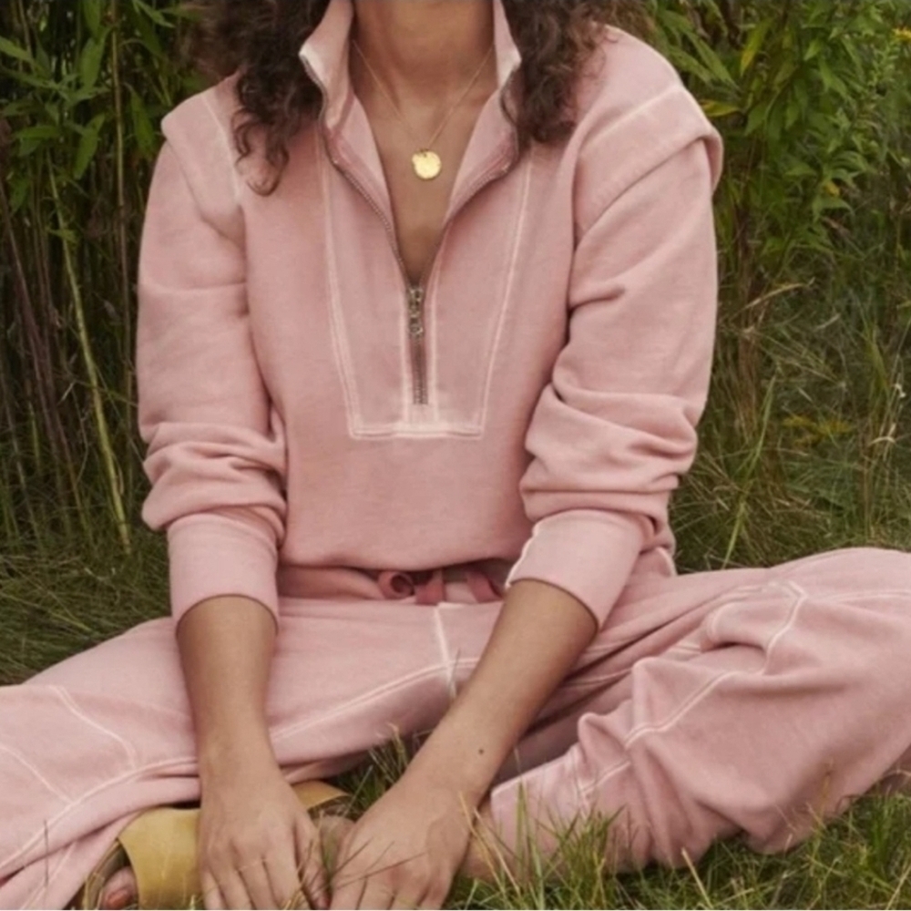 Veronica Beard Pink Dylan Zip Top Small